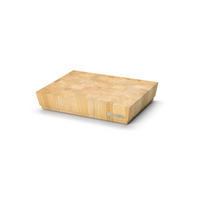 HACKBLOCK, Gummibaumholz, 40 x 30 x 7.5 cm - Braun, Holz (30/40cm) - Continenta