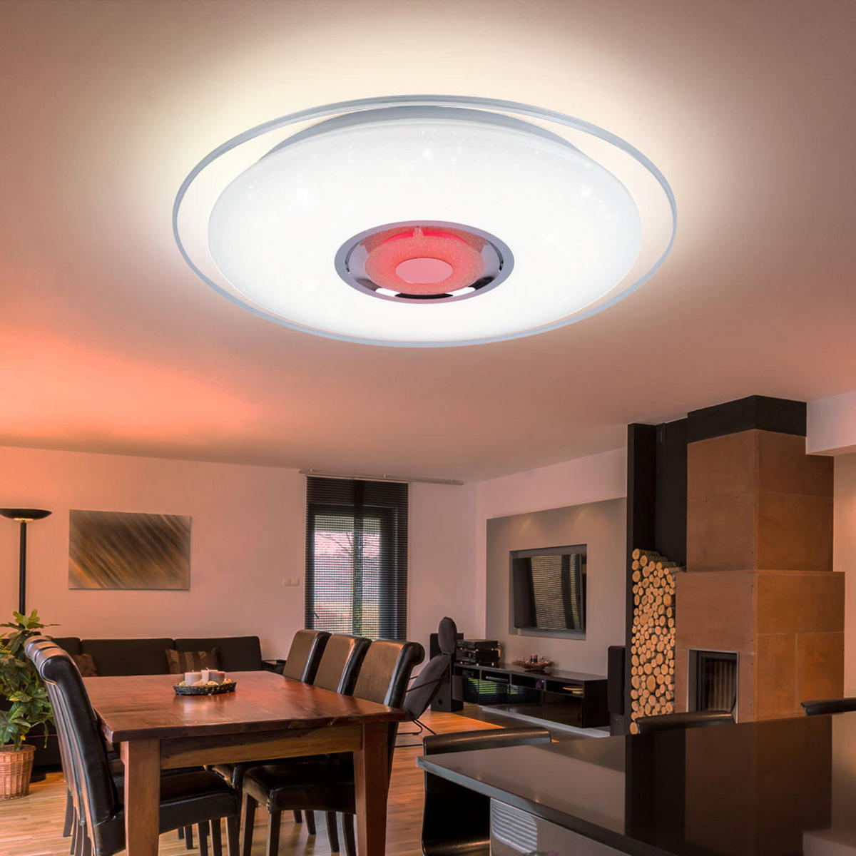 LED DECKENLEUCHTE Metall Weiß TUNE - Weiß, Metall (47.5/47.5/5.7cm) - Globo Lighting