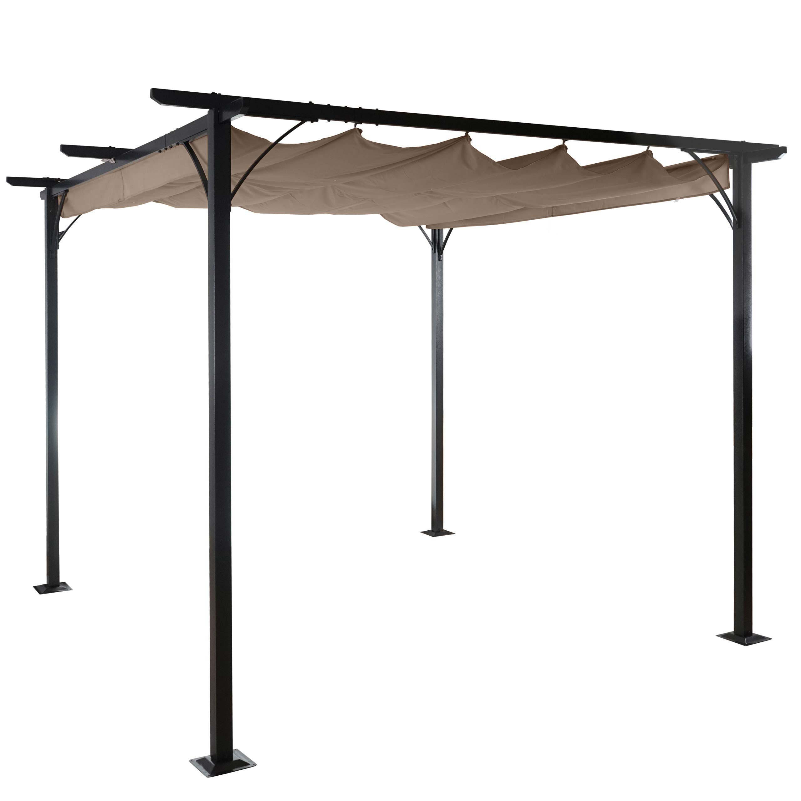 PERGOLA Taupe, Braun - Taupe/Braun, Metall (350/232/350cm) - MCW