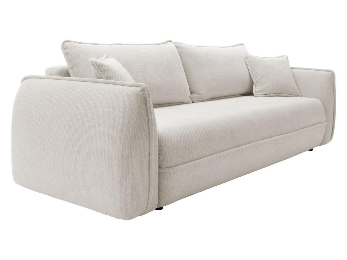 SCHLAFSOFA Moho - Creme/Schwarz, Holz/Kunststoff (250/94/109cm) - MIRJAN24