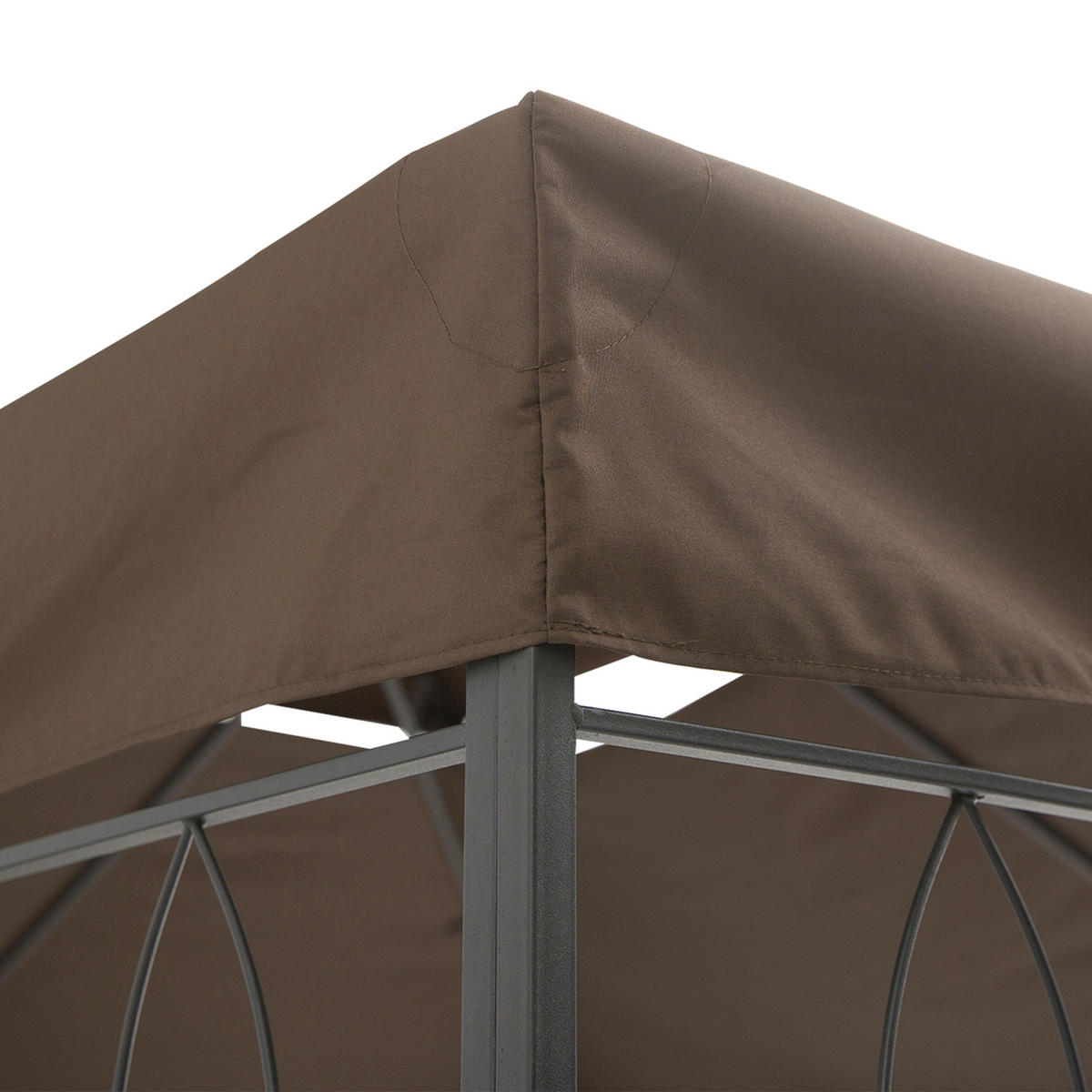 ERSATZDACH für Gartenpavillon 3x4 m aus Polyester, wetterfeste Abdeckung für Outdoor-Pavillons in Kaffee - Cappuccino, Textil (400/20/300cm)