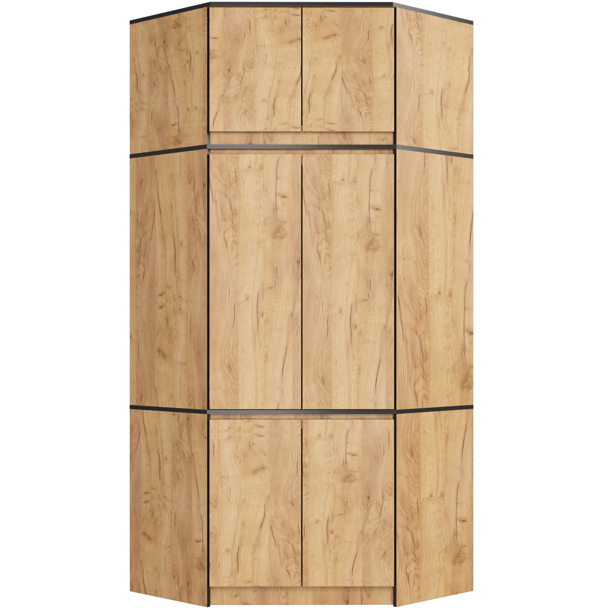 KLEIDERSCHRANK Eiche Craft 100x50x235 cm - Eichefarben, Holzwerkstoff (100/235/50cm) - Akord