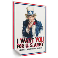 POSTER - 29x42 cm - James Montgomery Flagg - Haftbefehl - Weiß, Textil (29/42/0.1cm) - TULUP