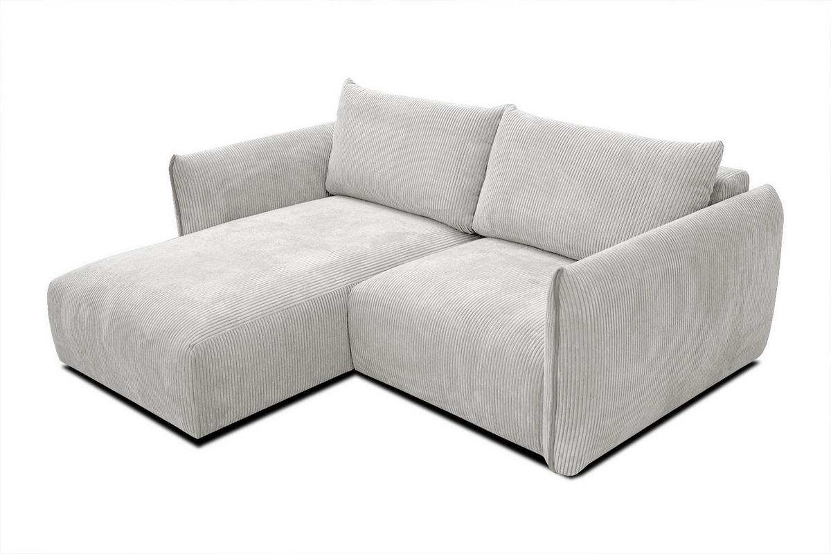 ECKSOFA TAUER 3-Sitzer, weiß - Schwarz/Weiß, Holzwerkstoff/Kunststoff (173/206cm) - Courtois Laville