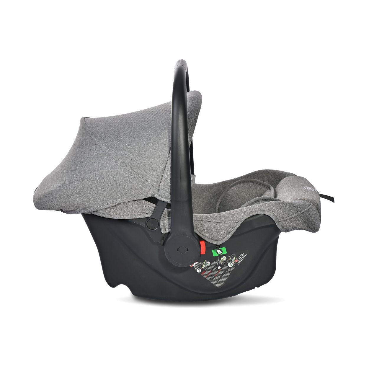 BABYSCHALE i-Size Joy grau (40 - 87 cm) verstellbar, Faltdach, Memory-Schaum - Grau, Kunststoff (41/54/66cm) - Lorelli