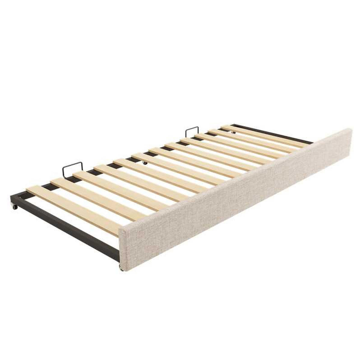 AUSZIEHBETT 90/190 cm DE-00663, in Beige, Tagesbett-Funktion und Lattenrost - Beige, Metall (90/190cm) - ComfortXL