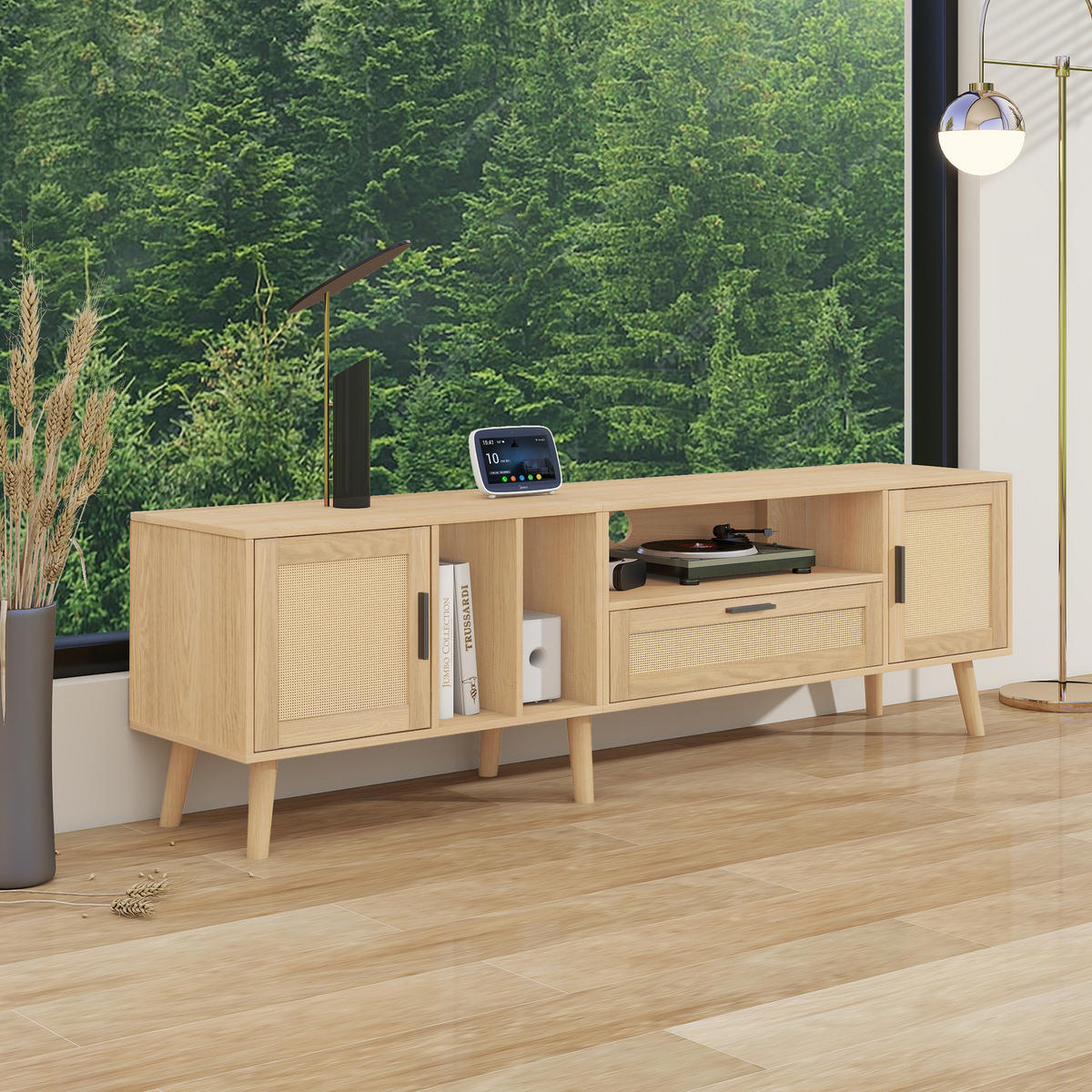 TV-MÖBEL Holzfarben 180/40/54cm - Braun, Holzwerkstoff/Metall (40/54/180cm) - Urban Meuble