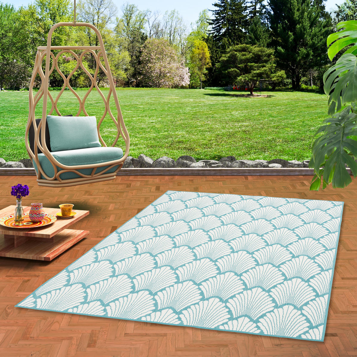 IN- UND OUTDOOR TEPPICH BEIDSEITIG CAPE COD MODERN - Mintgrün, Textil (160/220cm) - Pergamon