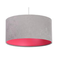 HÄNGELEUCHTE Grau 50/25 cm - Pink/Grau, Kunststoff (50/0.8/25cm) - ONZENO