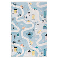 KINDER-TEPPICH Blau 80 x 145 cm - Blau, Textil (80/145cm) - Tesso Living