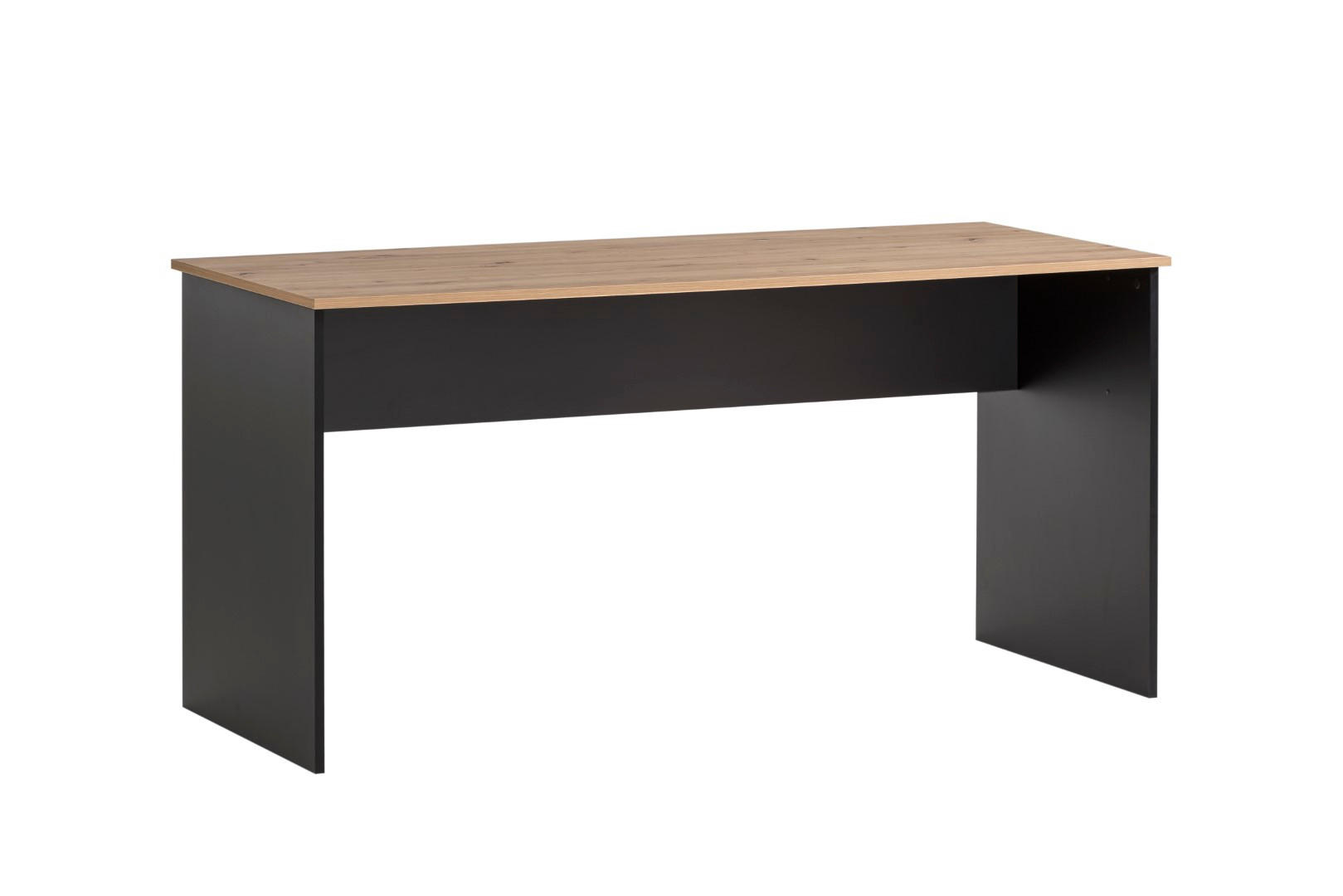 SCHREIBTISCH Raven 74x150x65 cm Eiche/Schwarz - Schwarz, Holz (65/150/74cm) - PROREGAL
