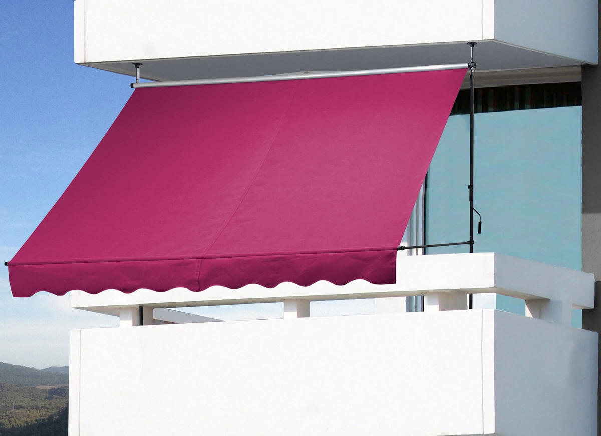 KLEMMMARKISE 200x130cm Bordeaux - Bordeaux, Metall (200/290/130cm) - QUICK STAR