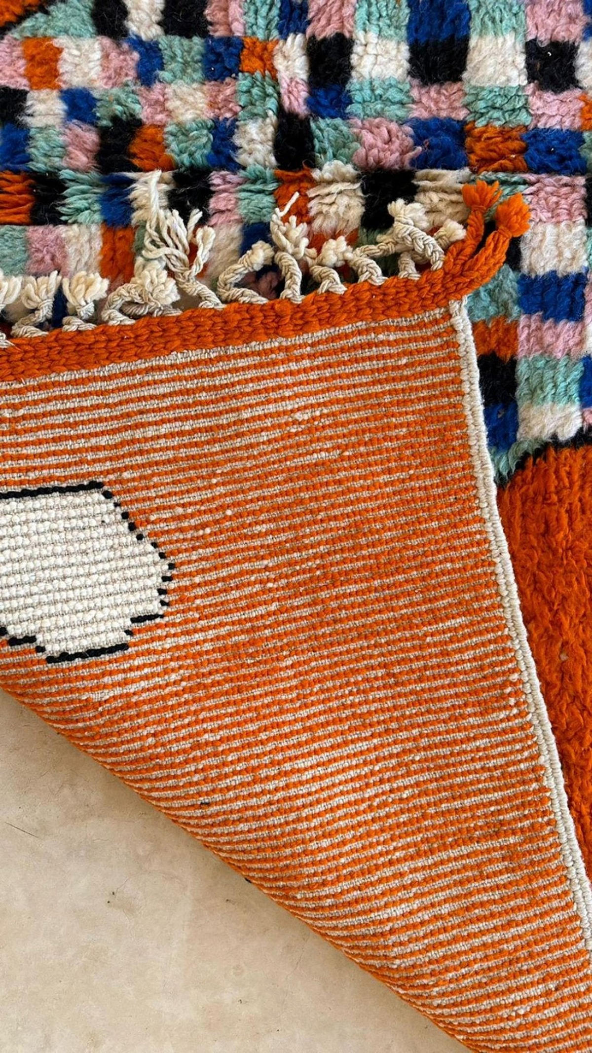 BERBERTEPPICH aus Marokko modern aus Wolle 250x 350 cm - Orange, Naturmaterialien (250/350cm) - AFK Living