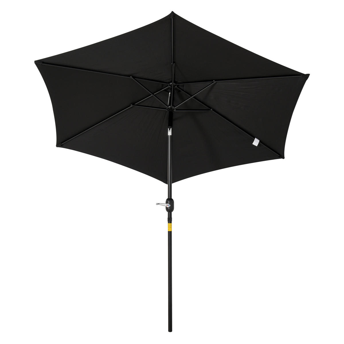 SONNENSCHIRM DE-11491 Ø260/235 cm Schwarz - Schwarz, Metall (260/260cm) - ComfortXL