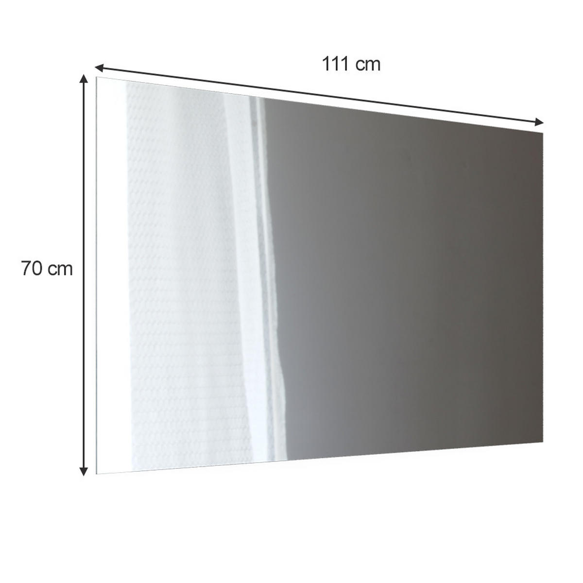 KOUPELNOVÉ ZRCADLO Viola Bílá - bílá, sklo (111/70/4cm) - Vicco