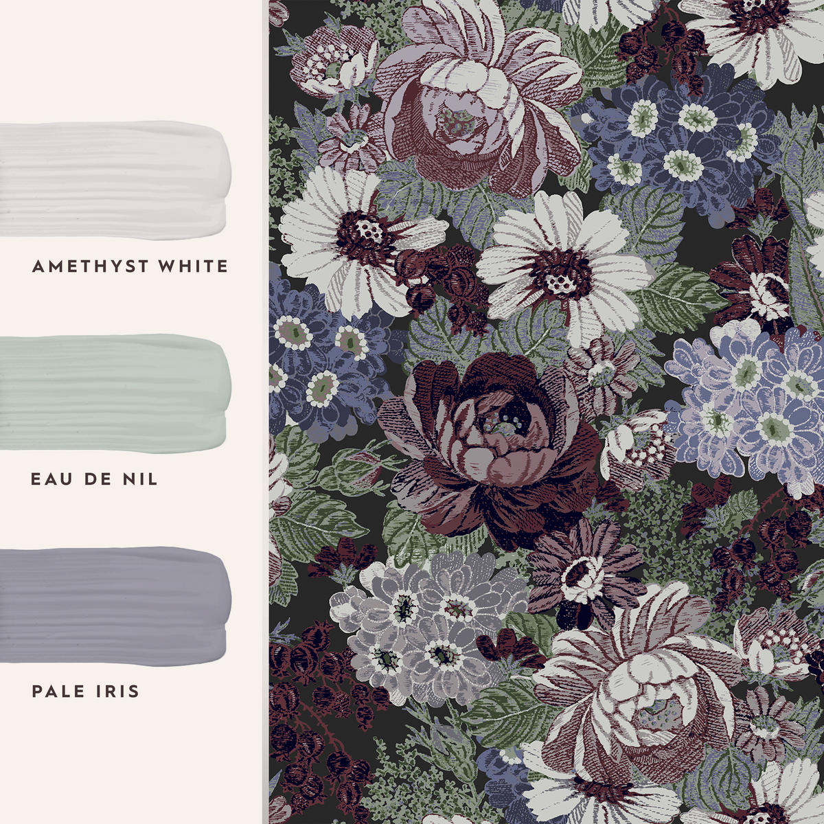 VLIESTAPETE Honnington Pfingstrosen Brombeere Lila - Lila, Papier/Kunststoff (52/1000cm) - LAURA ASHLEY