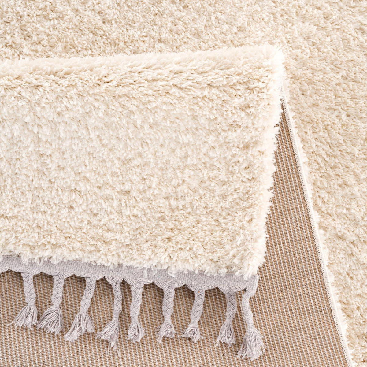 HOCHFLOR-TEPPICH Shaggy Pulpy 100 Creme 120x160 cm - Creme, Textil (120/160cm) - carpet city