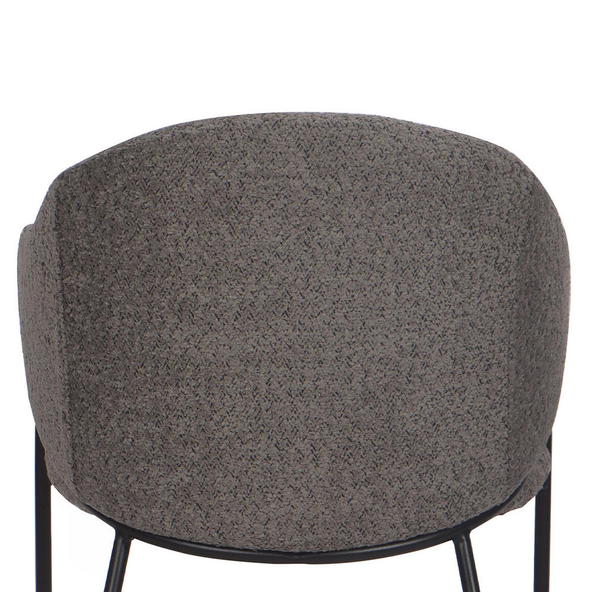STUHL BUENO gespolsterter - grau - Glamour Chenille - Schwarz/Grau, Textil/Metall (55/83/56cm) - NEW HOME