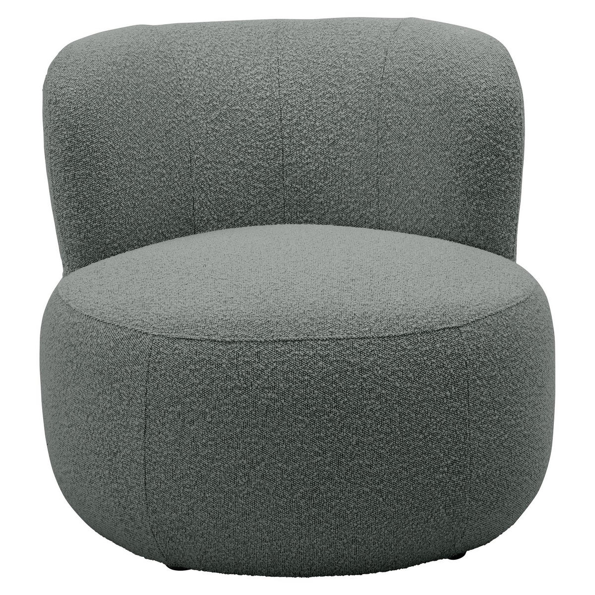 POLSTERSESSEL Katuscha Bouclé-Gewebe grau - Grau, Kunststoff (79/75/82cm) - 58aufmkessel