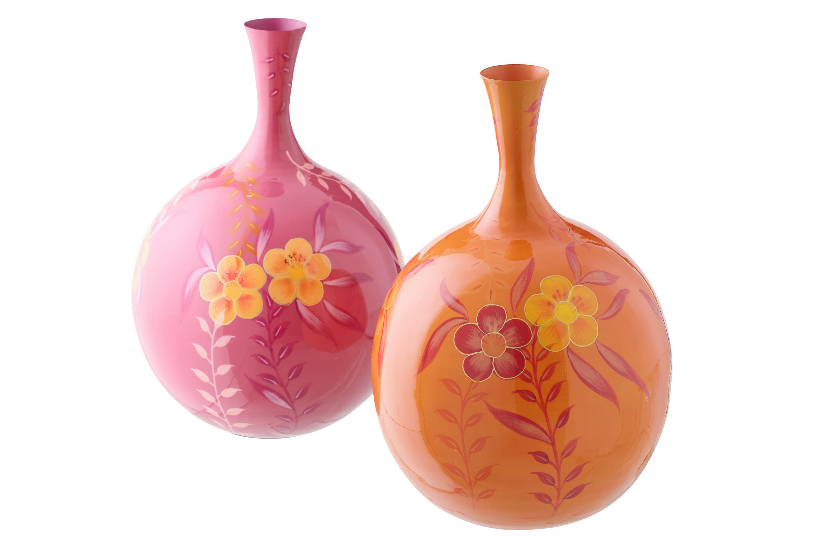 VASE BLUMEN Rosa - Pink, Metall (46cm) - J-Line
