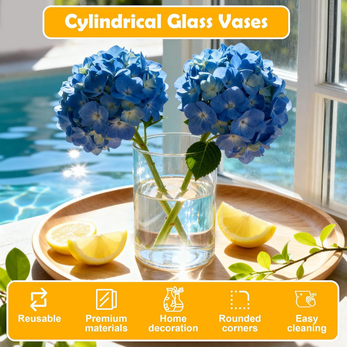 VASE 8,5 x 8,5 x 10 cm Transparentes Glas - Transparent, Glas (10cm) - LIBRATON