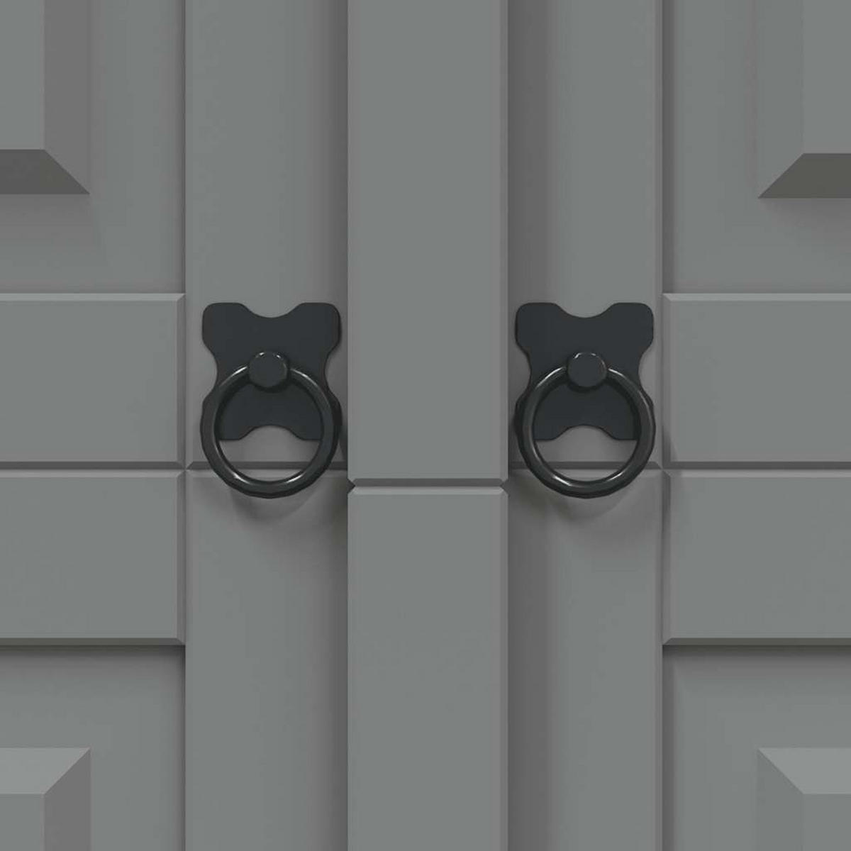 KLEIDERSCHRANK MEXIKO-STIL KIEFERNHOLZ 2 TÜREN GRAU - Grau, Holz (52/170/101cm) - vidaXL