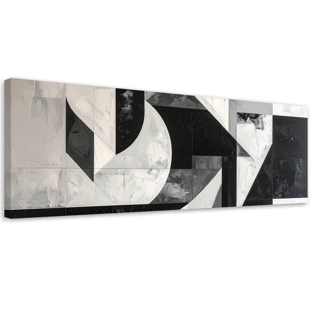 LEINWANDBILD 3D und geometrisch 150x50cm - Grau, Textil (150/50cm) - Feeby