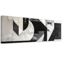 LEINWANDBILD 3D und geometrisch 150x50cm - Grau, Textil (150/50cm) - Feeby