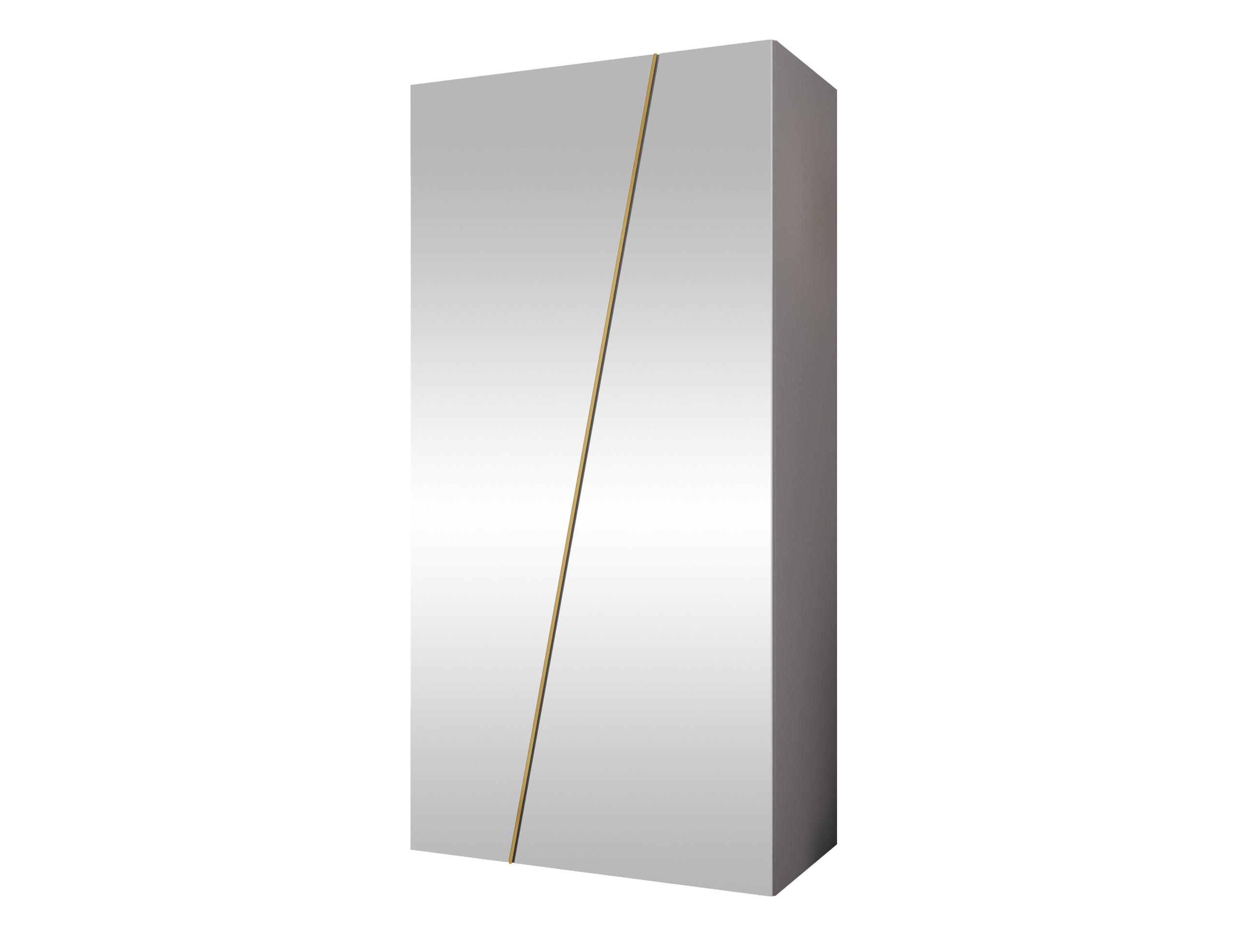DREHTÜRENSCHRANK Zen 2L 100 cm - Goldfarben/Schwarz, Holzwerkstoff/Kunststoff (100/202/50cm) - MIRJAN24