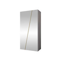 DREHTÜRENSCHRANK Zen 2L 100 cm - Goldfarben/Schwarz, Holzwerkstoff/Kunststoff (100/202/50cm) - MIRJAN24