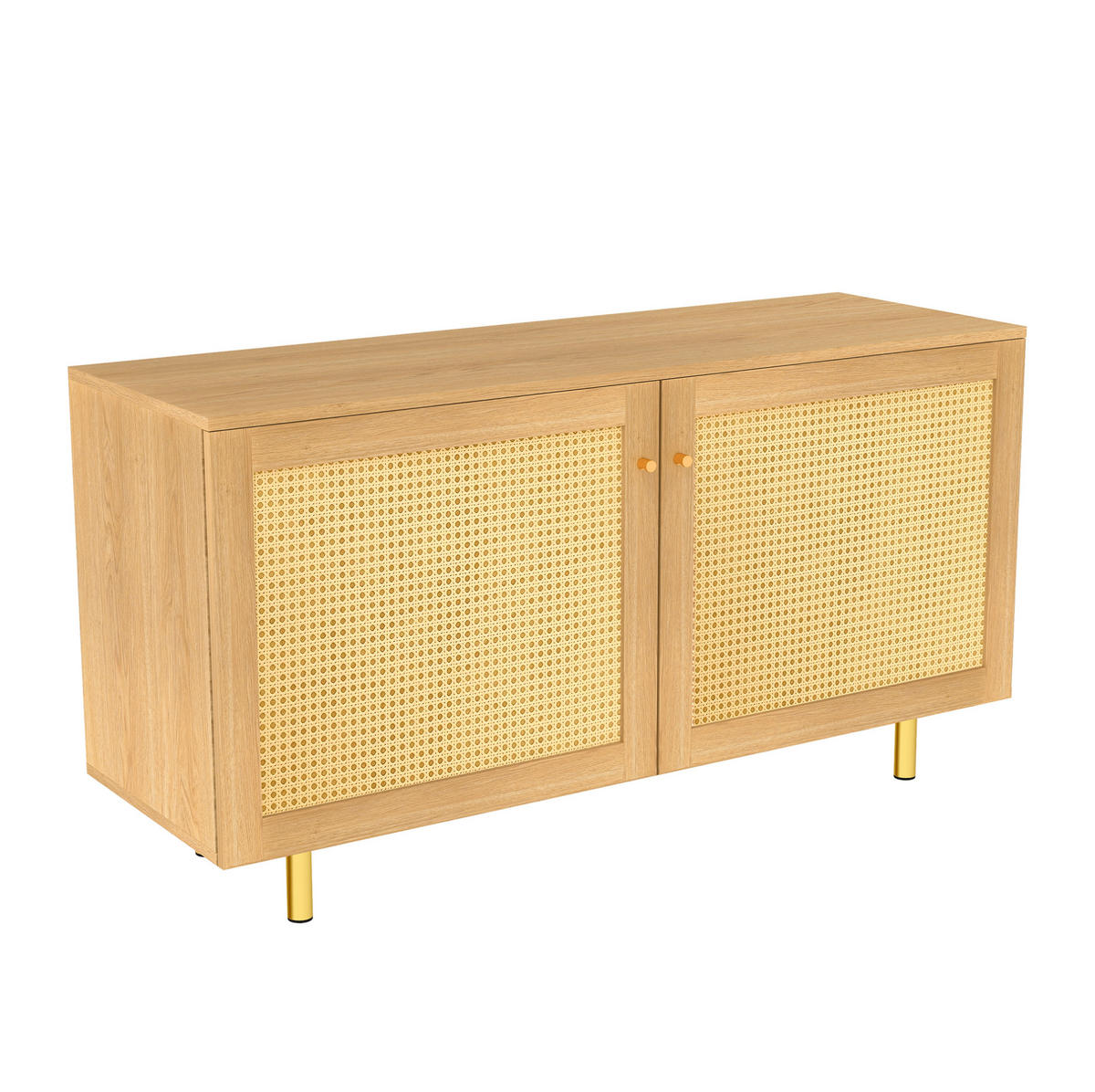 SIDEBOARD 180/40/63 cm in Naturfarbe mit 3 Türen und modularer Aufteilung - Naturfarben, Holzwerkstoff (180/63/40cm) - Flora Grace