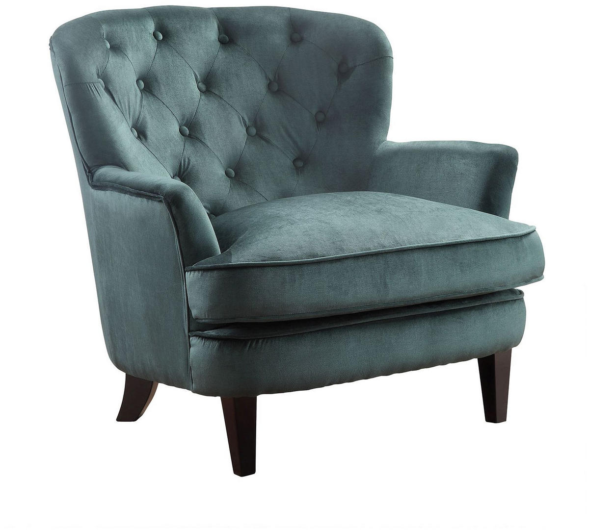 SESSEL Leo Samt grün - Grün, Textil (82/88/83cm) - ATLANTIC home collection