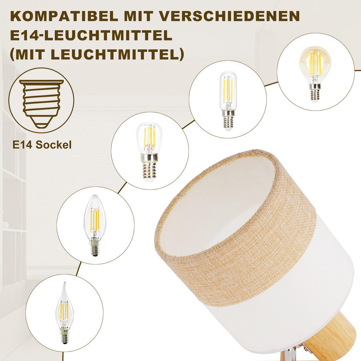 DECKENLEUCHTE FORRESTE II 16/28/13 cm - Braun, Textil (28/16/13cm) - Nettlife