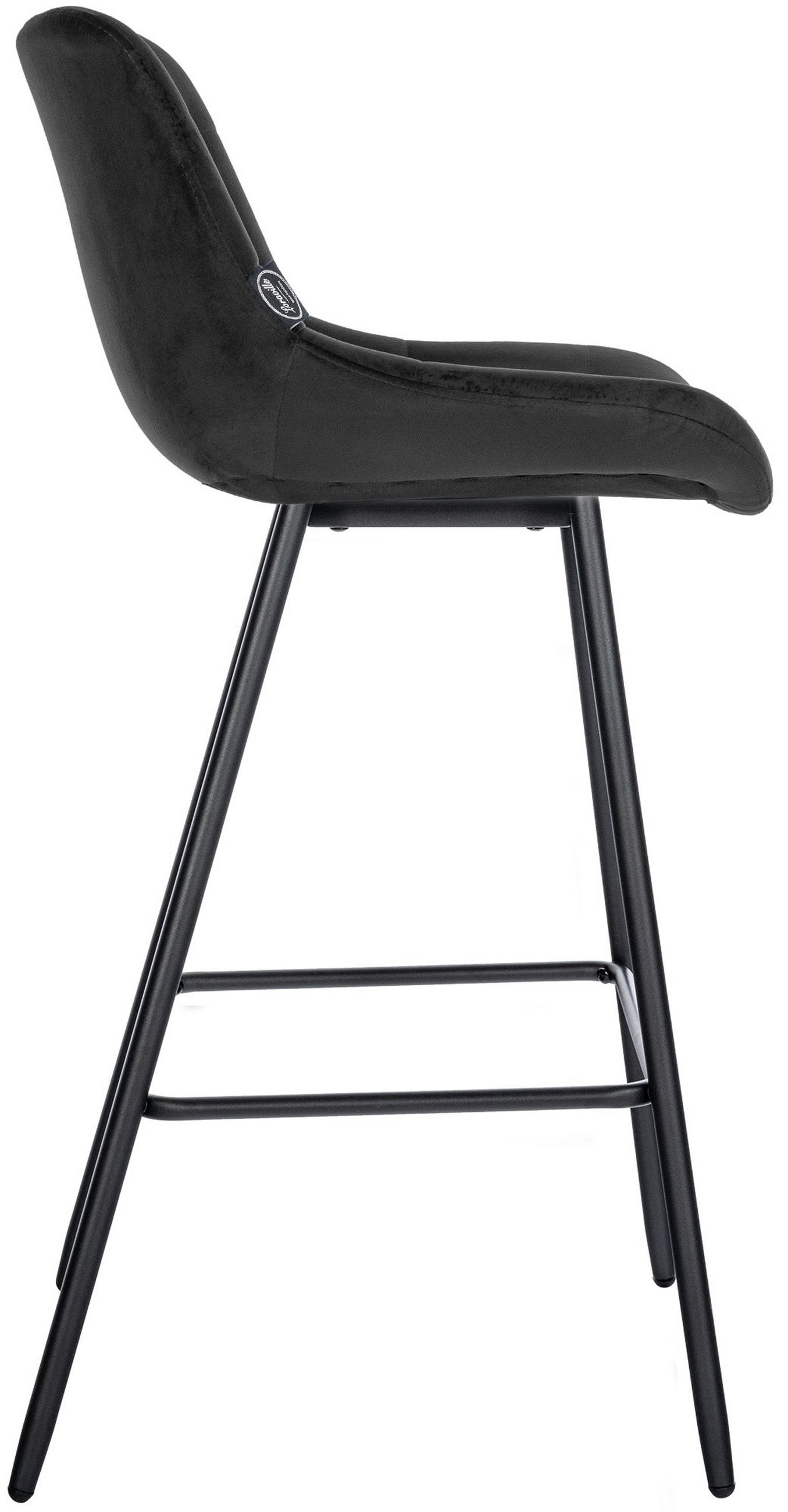TPFLiving Barhocker Schwarz 49x104x56 cm