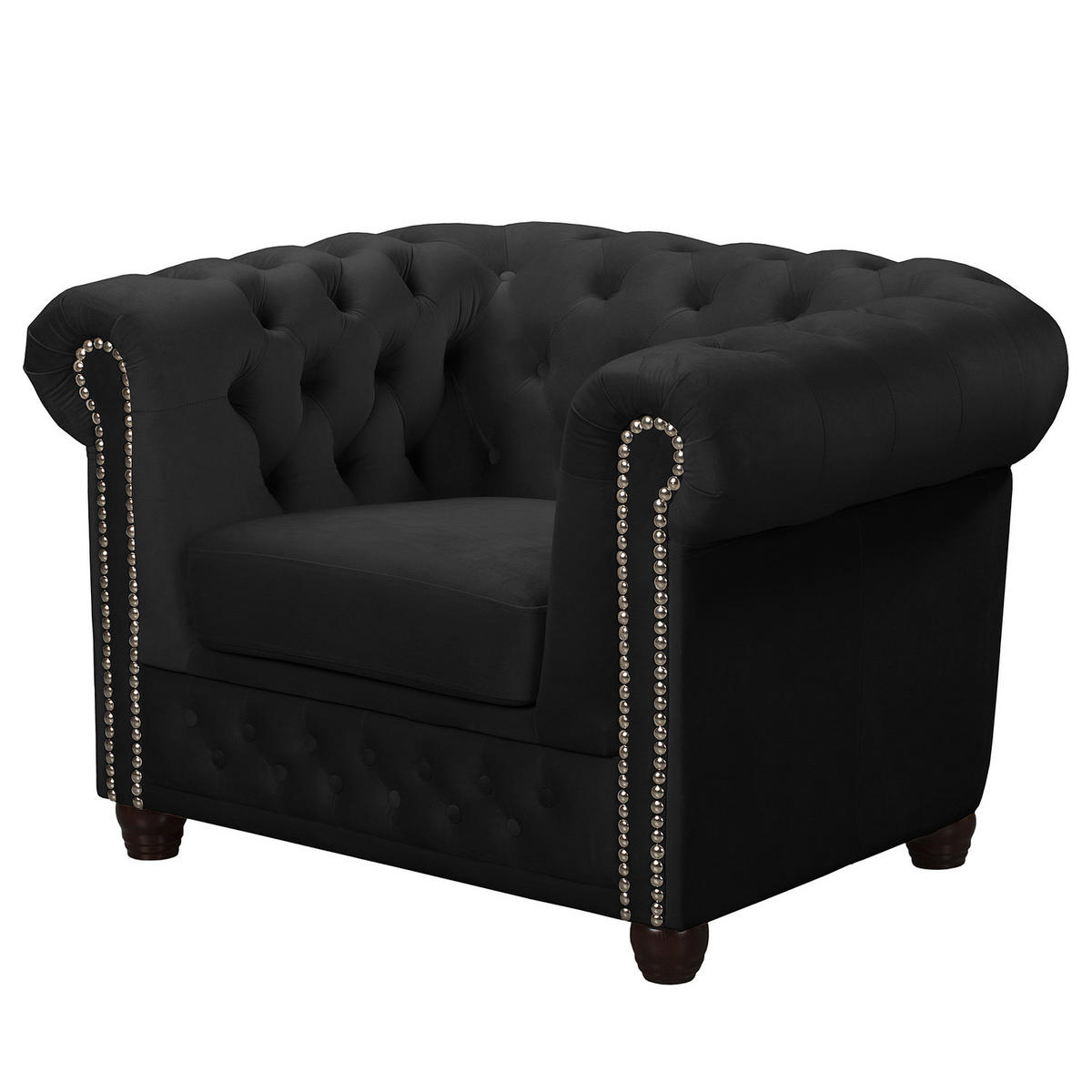 SESSEL - Buchefarben/Schwarz, Buchenholz/Textil (104/72/86cm) - home24