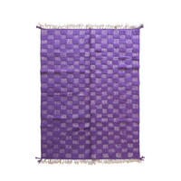 BERBERTEPPICH aus Marokko aus Wolle modern 140x 200 cm - Lila, Naturmaterialien (140/200cm) - AFK Living