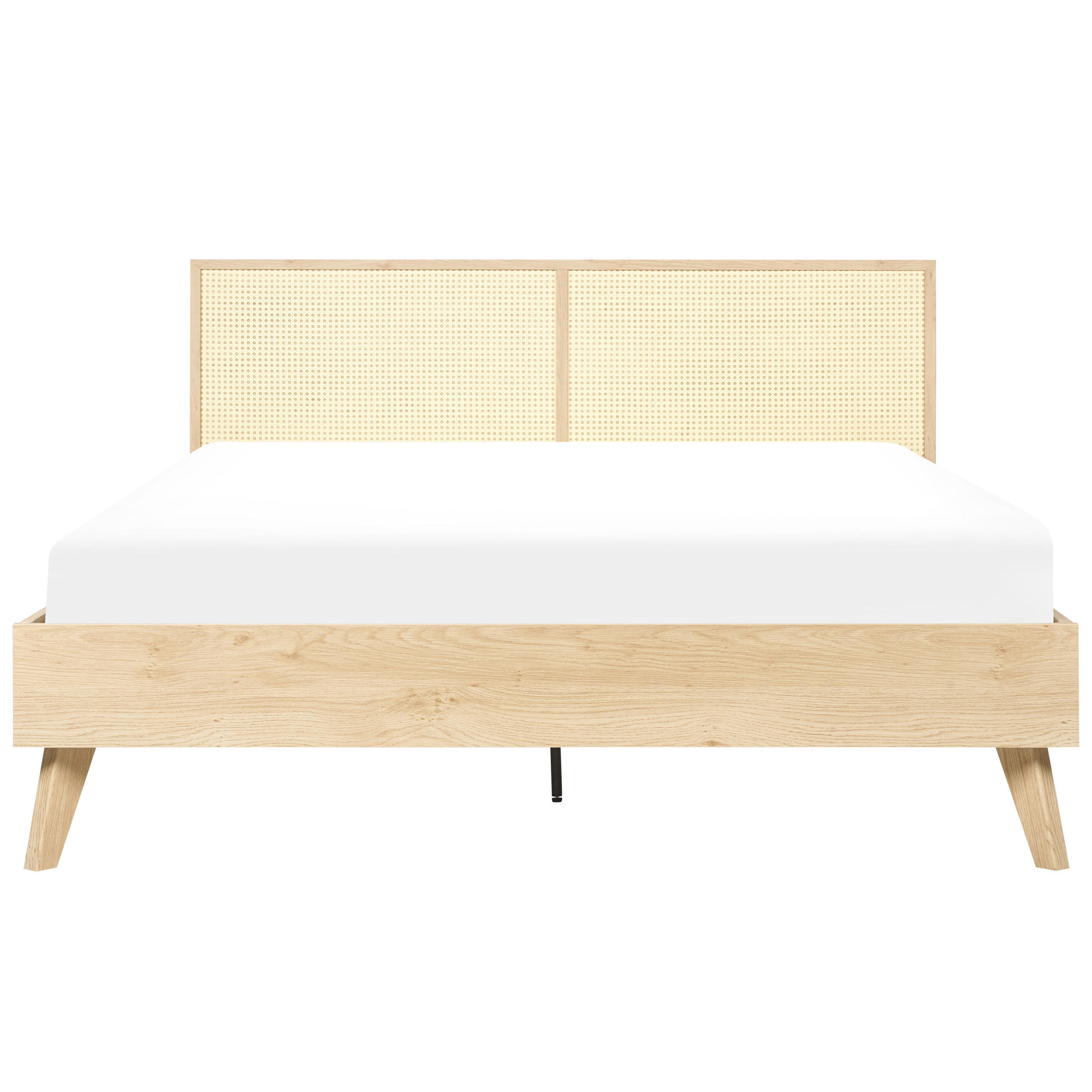 BETT 160/200cm Heller Holzfarbton Monpazier - Hellbraun, Naturmaterialien (160/200cm) - Beliani