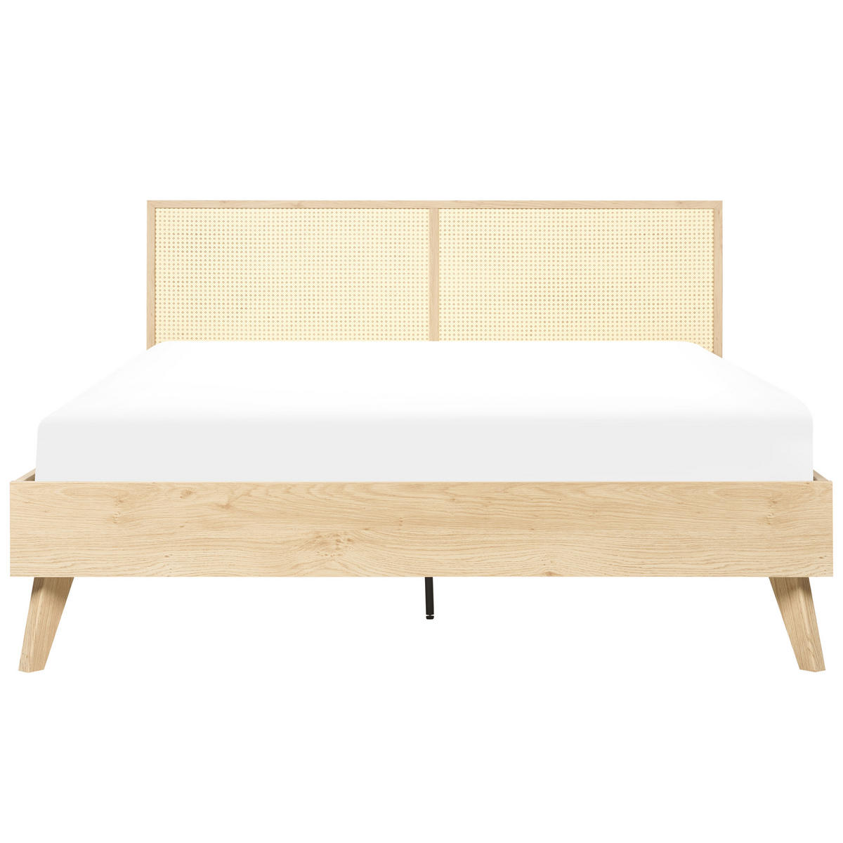 BETT 160/200cm Heller Holzfarbton Monpazier - Hellbraun, Naturmaterialien (160/200cm) - Beliani