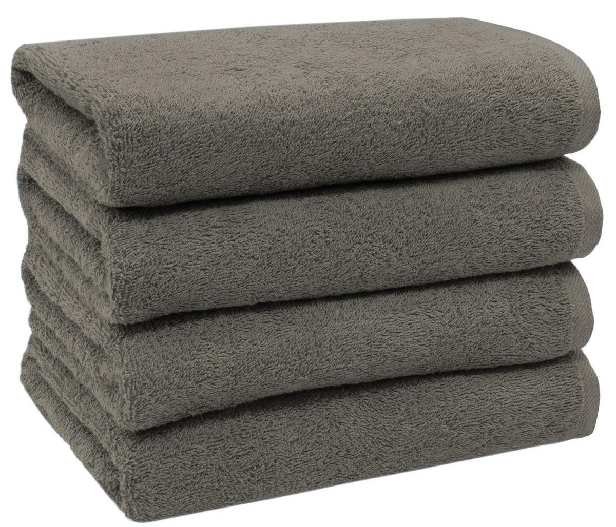 HANDTÜCHER, 4er-Set, 50x100 cm, 100% Baumwolle, Grau - Taupe, Textil (50/100cm) - Zollner