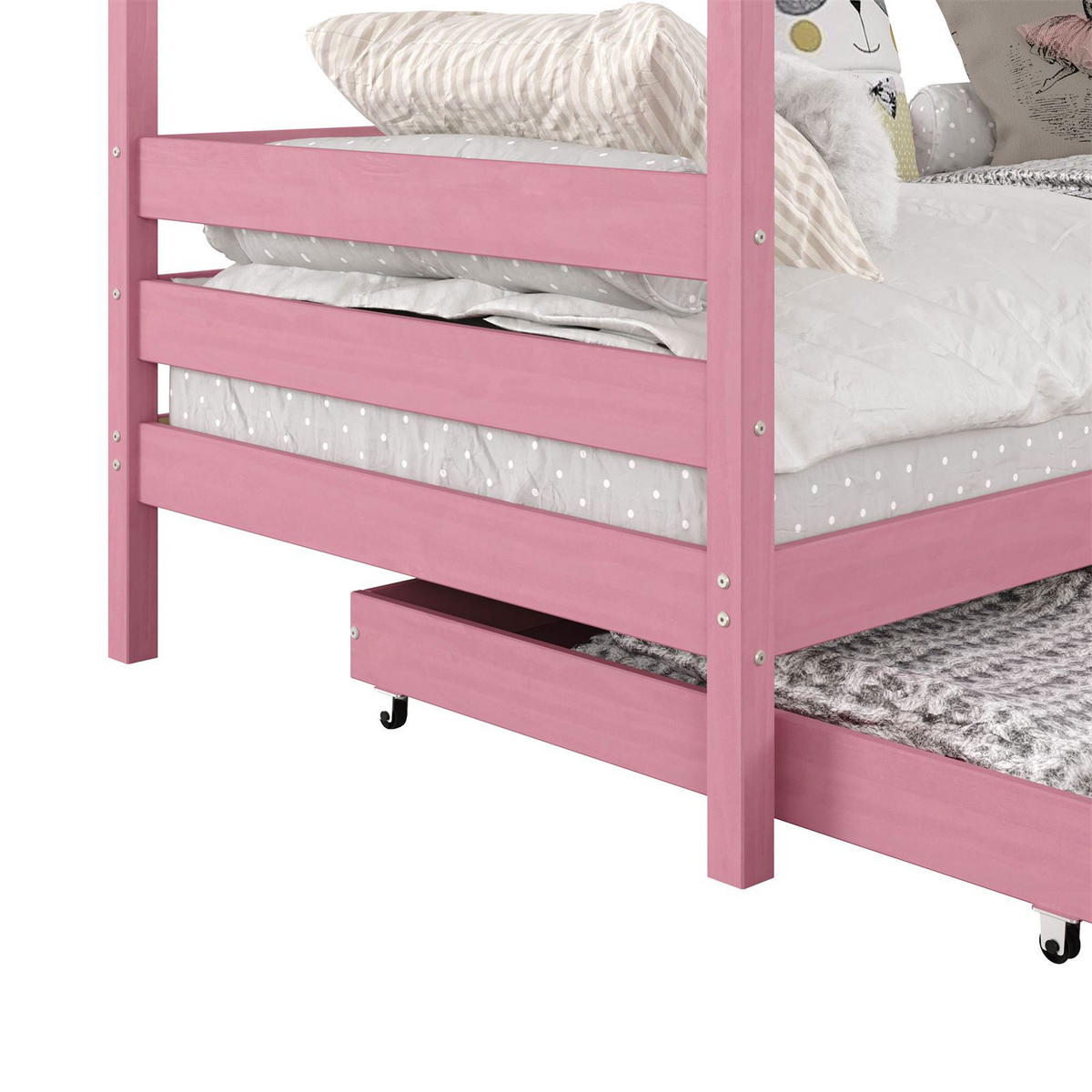 HAUSBETT CLIA 90X200 CM - Rosa, Holz (96/145/206cm) - IDIMEX