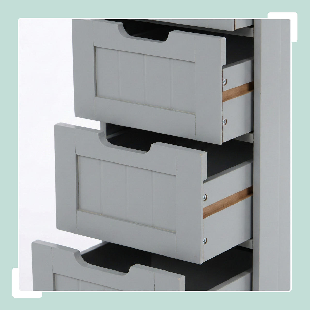 KÚPEĽŇOVÝ šatník - sivá, kompozitné drevo (30/82/30cm) - Relaxdays