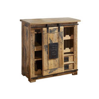 WEINKOMMODE Mango 80x40x82 natur lackiert RAILWAY #140 - Braun, Holz (80/82/40cm) - Massivmoebel24