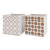 FALTBOX Weiß/Gold 30 x 30 cm 2er Set - Goldfarben/Weiß, Wellpappe (30/30/30cm) - Vicco