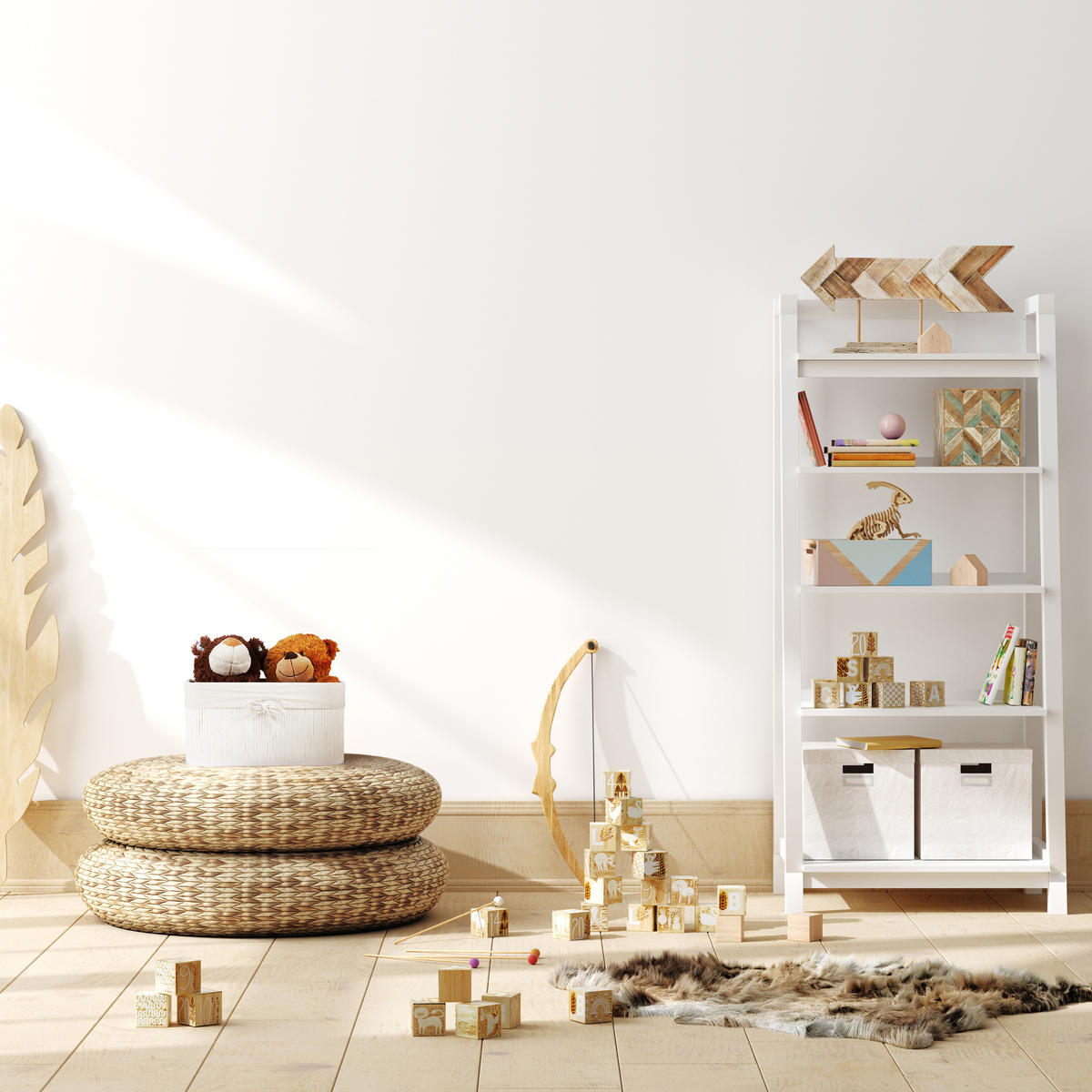 4XAUFBEWAHRUNGSKORB - Multicolor, Holz/Holzwerkstoff (33/17/23cm) - Relaxdays