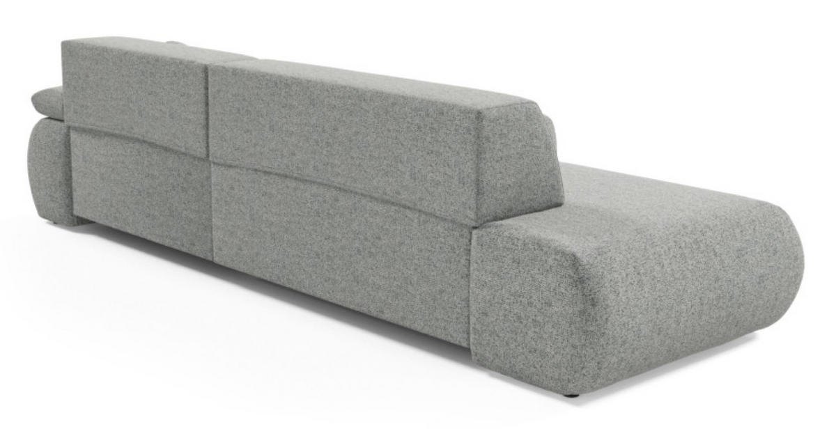 ECKSOFA Grau PENTI Ausziehbar Mit Bettkasten Rechts - Grau, Textil (173.5/286cm) - Sepro Meble