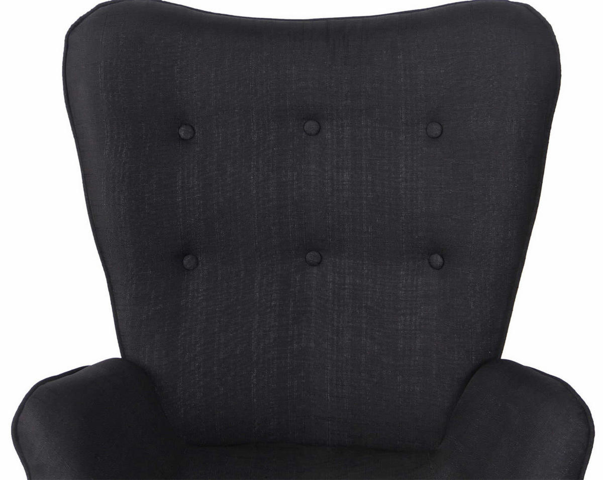 SESSEL Stoff schwarz - Schwarz, Holz/Textil (71/100/77cm) - CLP