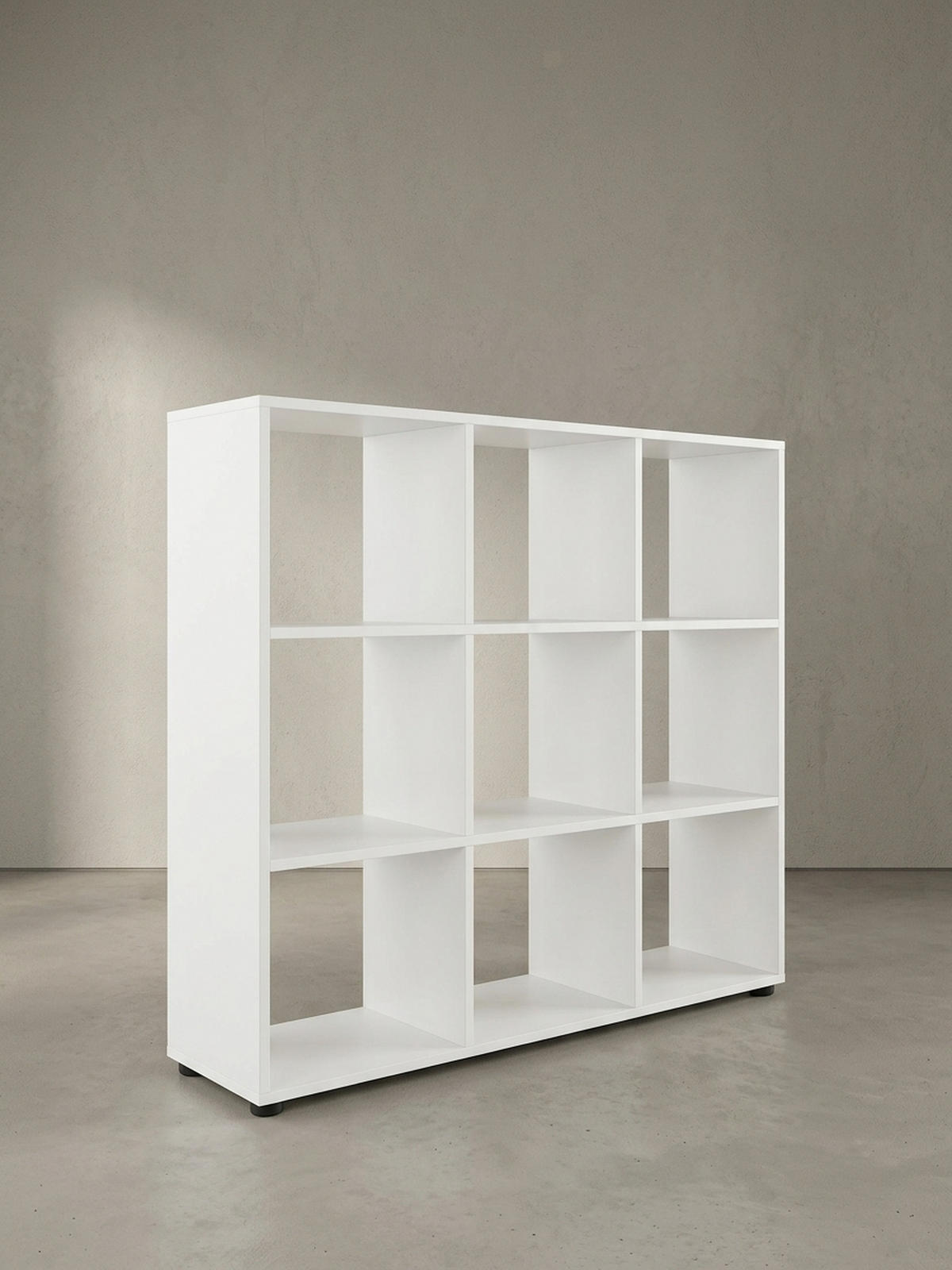BÜCHERREGAL – Weiß, 8 Fächer, kratzfest, Raumteiler - Weiß, Holz/Kunststoff (108/104/29cm) - KADIMA DESIGN