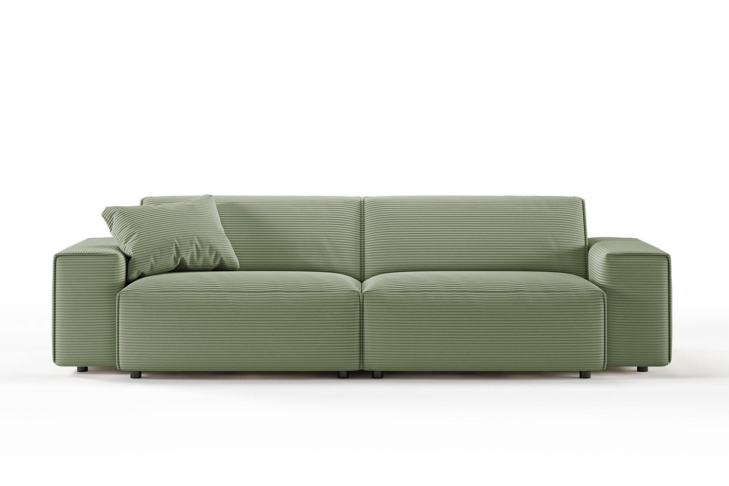 Kawola Sofa Olivgrün 256x71x101 cm