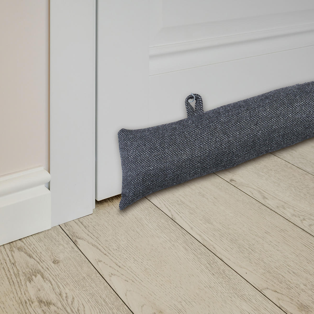 ZUGLUFTSTOPPER - Grau, Naturmaterialen/Kunststoff (76/7cm) - Relaxdays