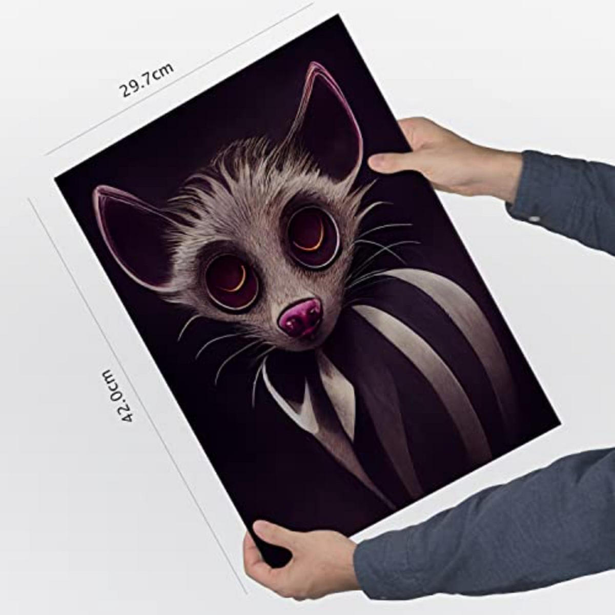 POSTER Set mit 4 Starren Poster im T Burton Goth Stil Tier A3 A3 Rahmenlos - Klar, Papier (29.7/3cm) - Nacnic